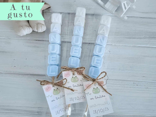 Brochetas de jabón con nombre - GiaN handmade