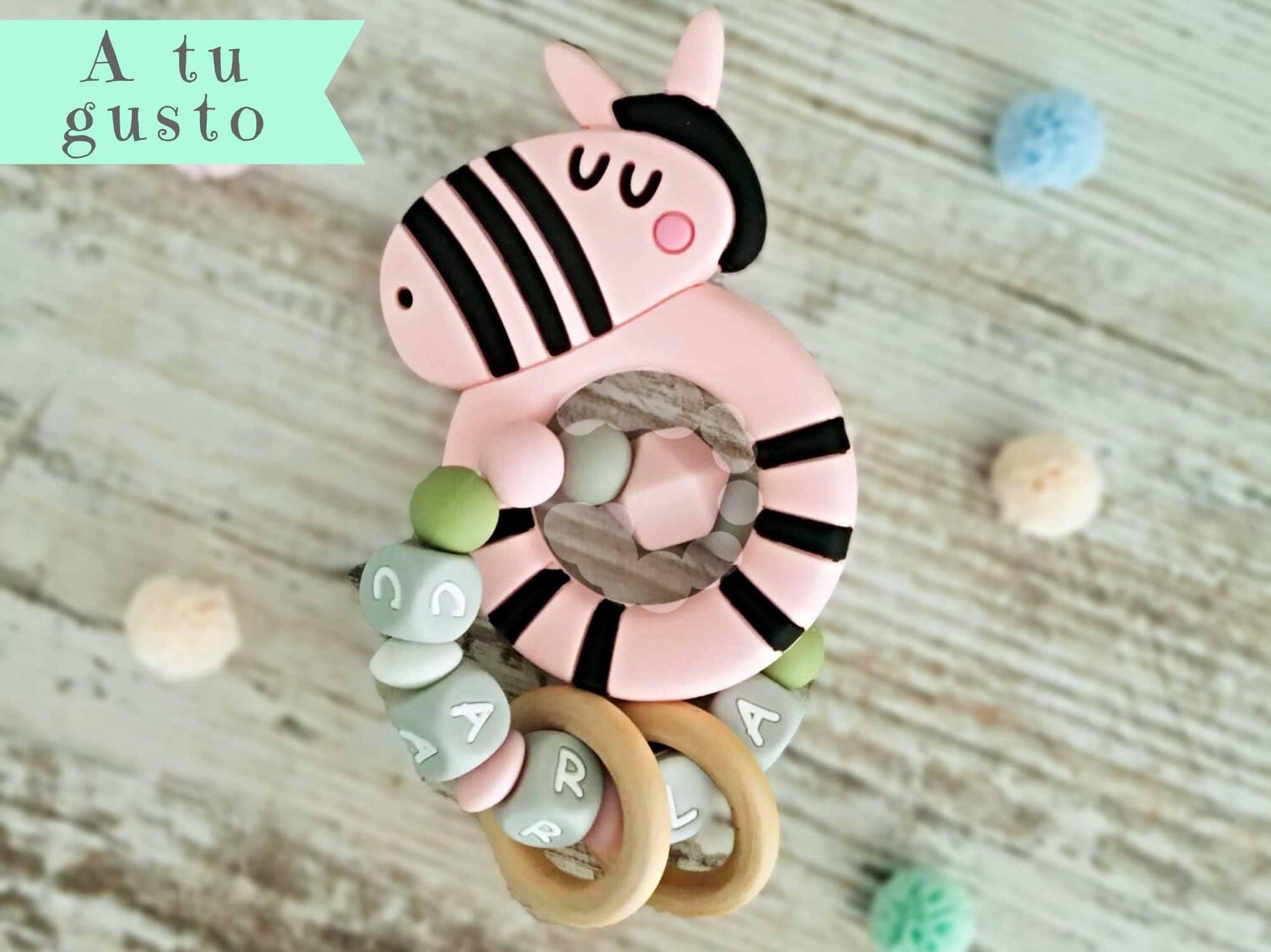 Mordedor pulsera con nombre - GiaN handmade
