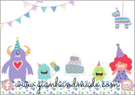 Tarjetitas para eventos - GiaN handmade