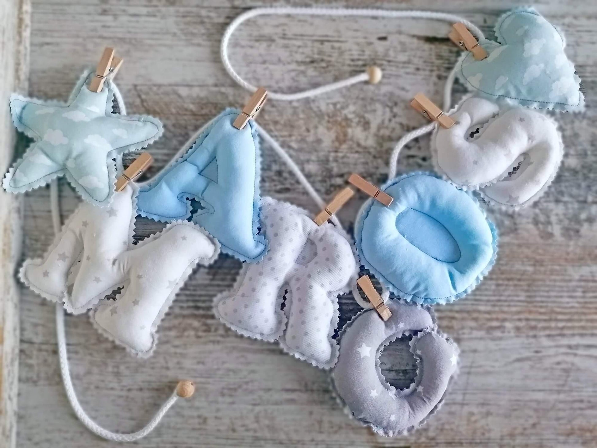 Guirnalda Letras Tela 3d - GiaN handmade