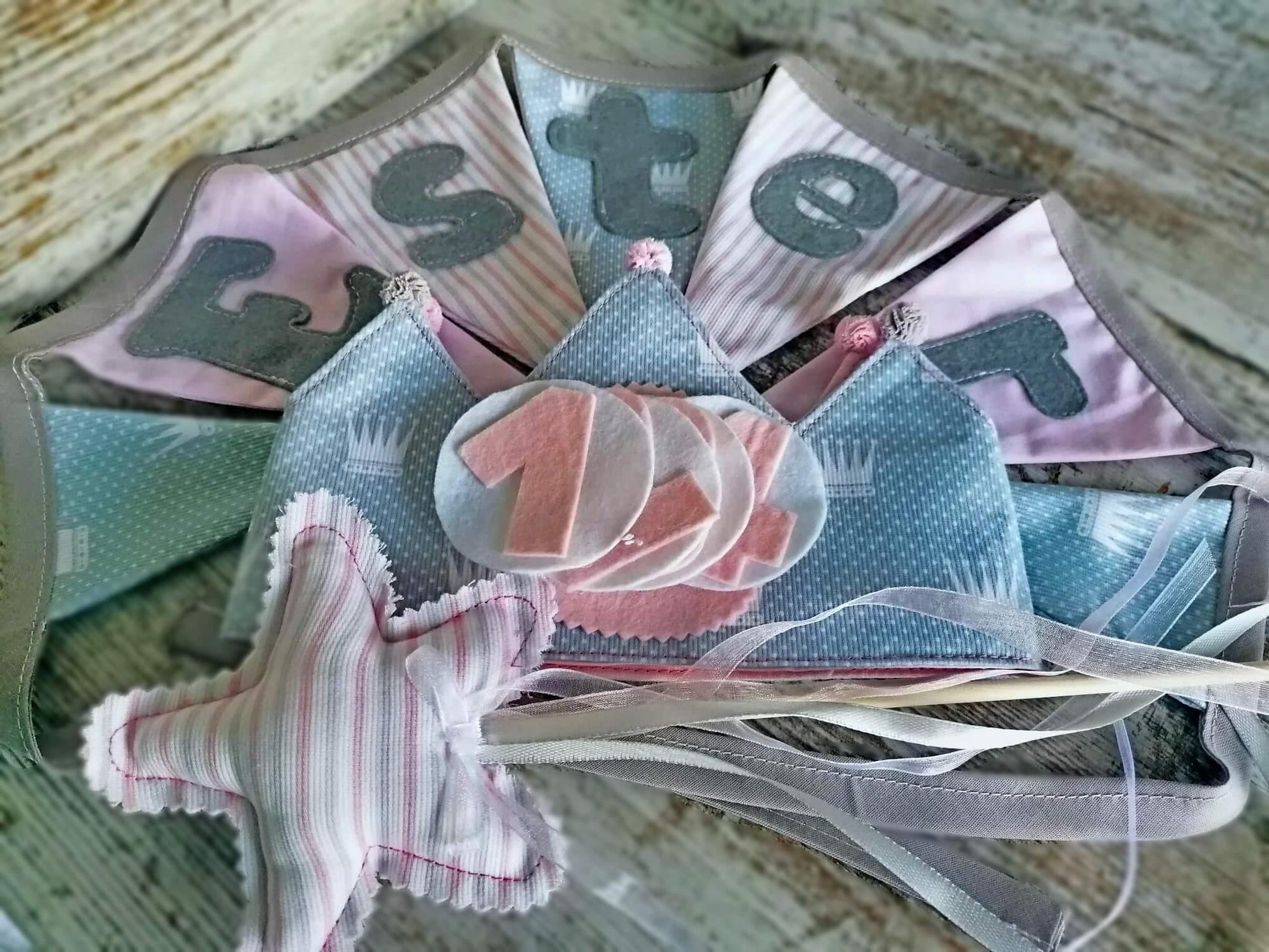 Guirnaldas Tela Personalizada con Nombre - GiaN handmade
