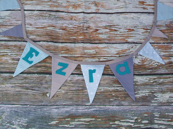 Guirnaldas Tela Personalizada con Nombre - GiaN handmade