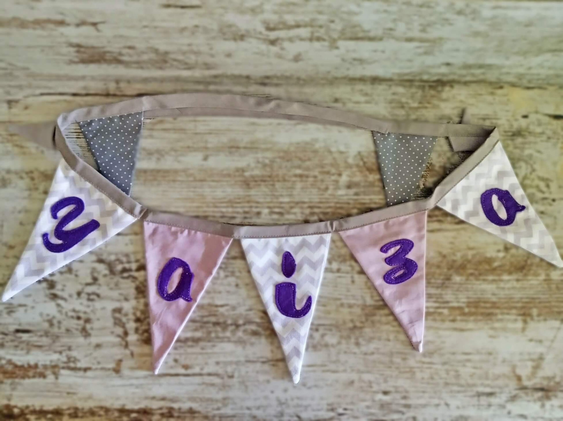Guirnaldas Tela Personalizada con Nombre - GiaN handmade