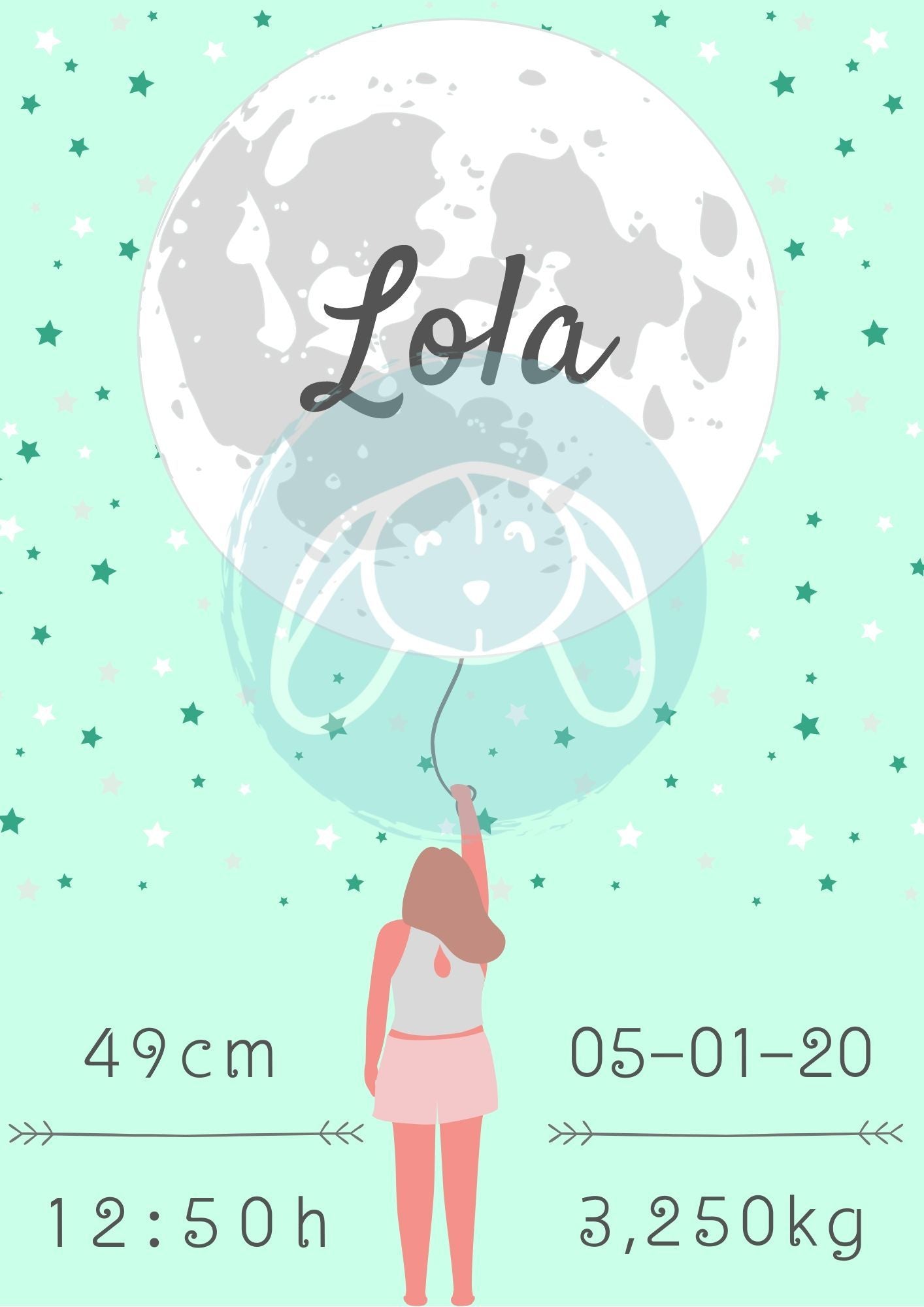 Lámina de nacimiento digital - GiaN handmade