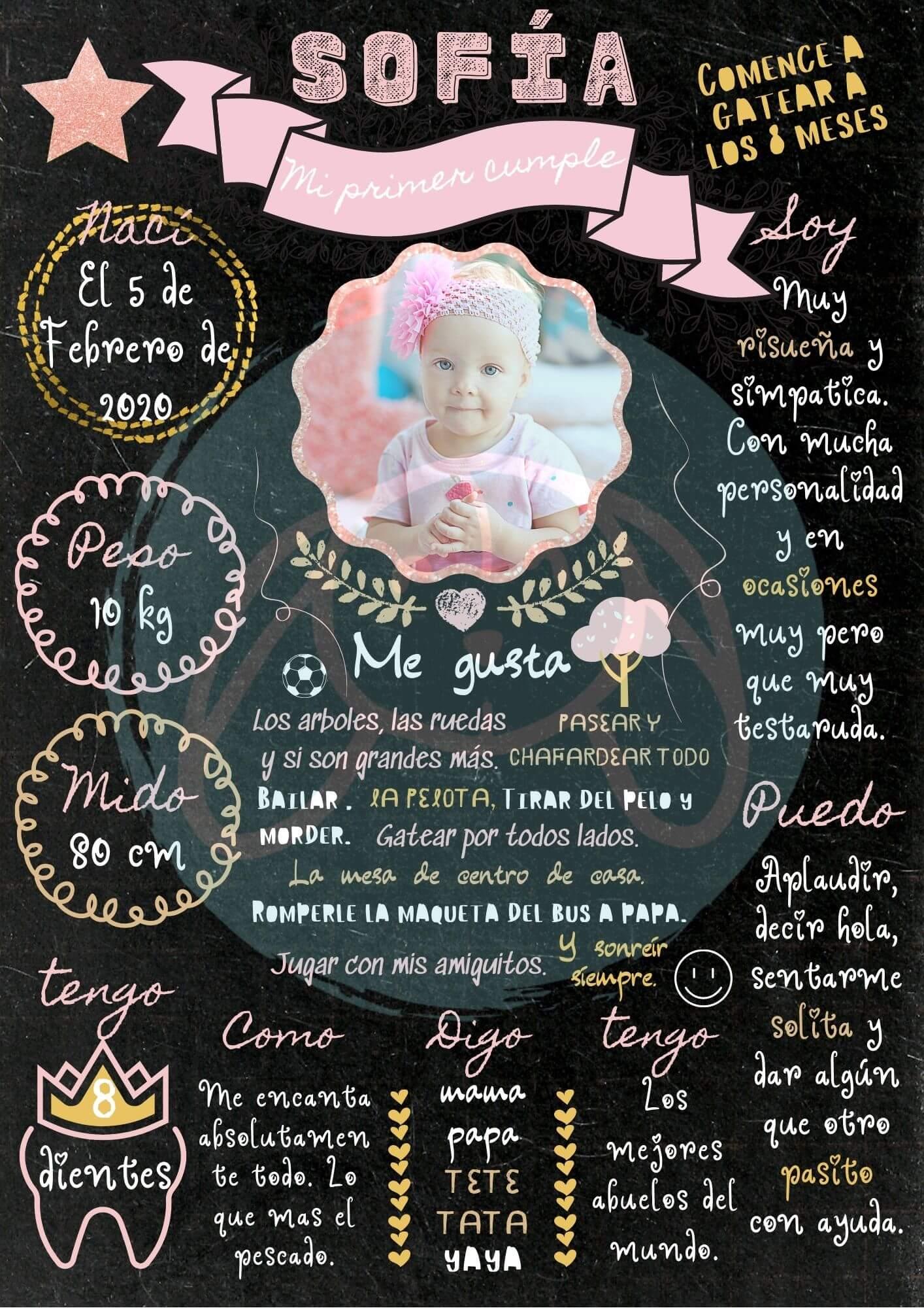 Lámina Primer Año digital - GiaN handmade