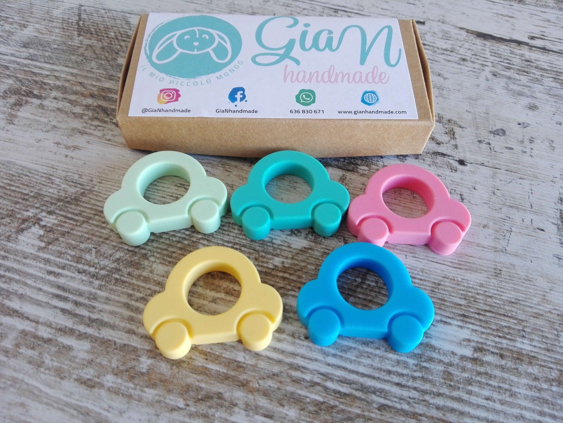 Pack Chupetero de silicona personalizado + mordedor - GiaN handmade
